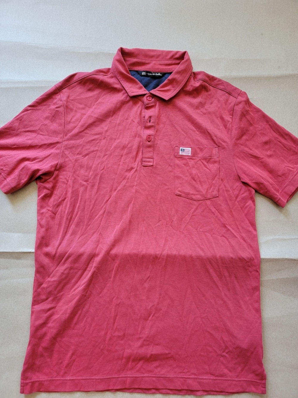 TravisMathew Performance Polo – Medium – Red – Like New ($110 Retail)